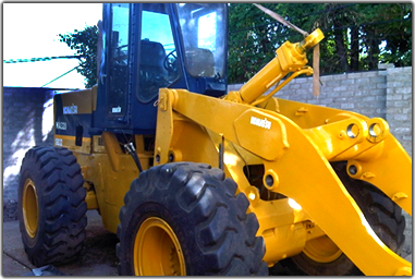 After project H-frame front end loader